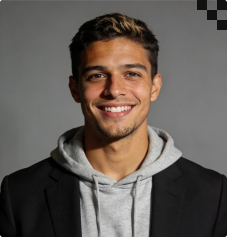 Headshot of a male cybersecurity expert smiling